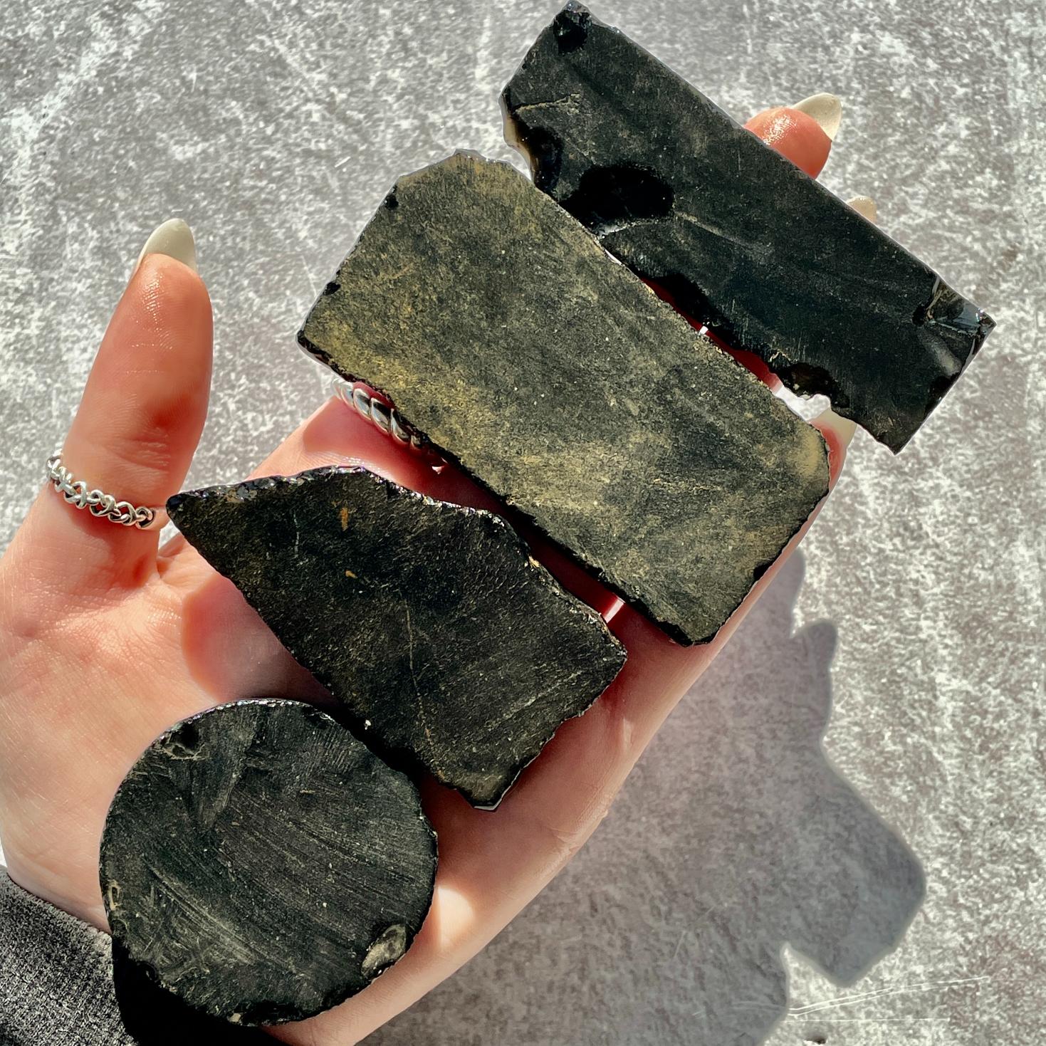 Rough - Slab - Obsidian - 1KG Rough - Slab - Obsidian - 1KG